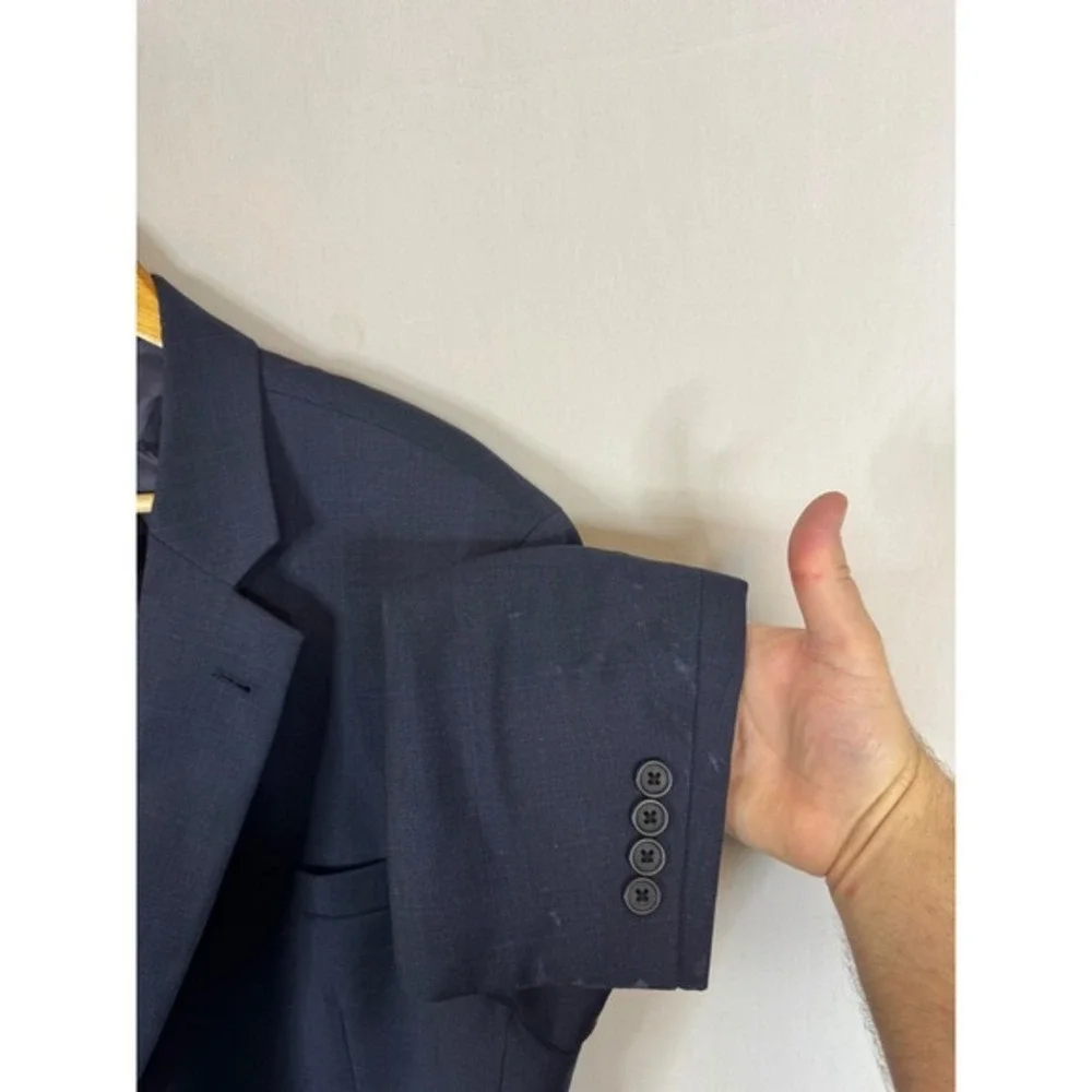 Brooks Brothers 346 Madison Fit Suit Navy Blue 48R Mens‎ Wool 36X30